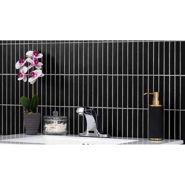 12 in. x 12 in. Matte Porcelain Mosaic Floor and Wall Tile