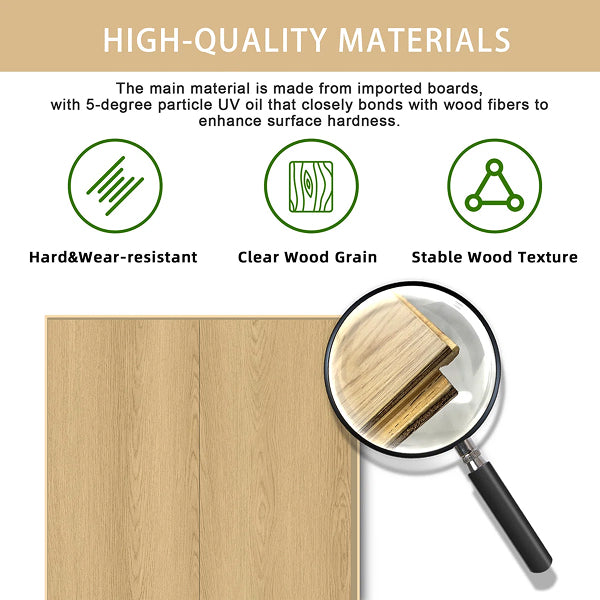 24" W X 4" D Oak Hardwood Flooring Eco-Friendly Solid Wood Flooring 20-Pack Cover 13.18 Sq. Ft Multi-Scenario Application