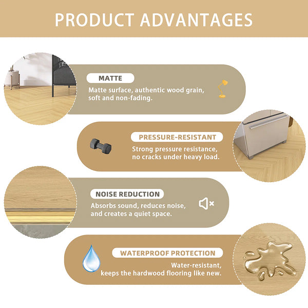 24" W X 4" D Oak Hardwood Flooring Eco-Friendly Solid Wood Flooring 20-Pack Cover 13.18 Sq. Ft Multi-Scenario Application