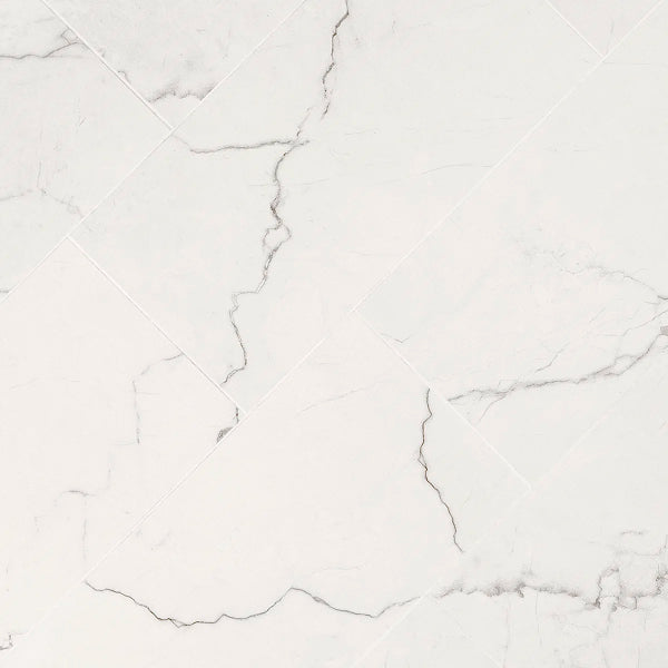 Beldale 12 in. x 24 in. Polished Porcelain Marble Look Floor and Wall Tile