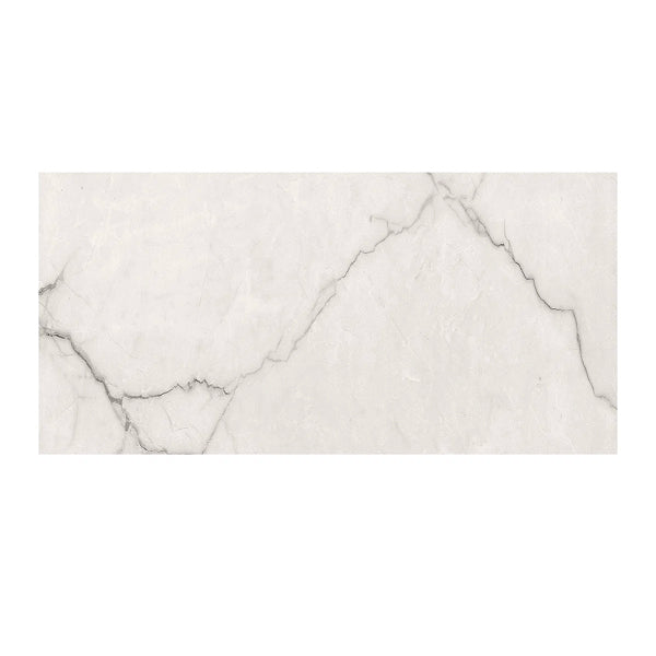 Beldale 12 in. x 24 in. Polished Porcelain Marble Look Floor and Wall Tile