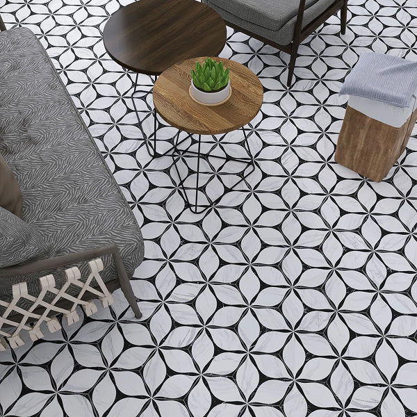 Corola Hexagon 7.7 in. x 8.9 in. Matte Porcelain Floor and Wall Tile