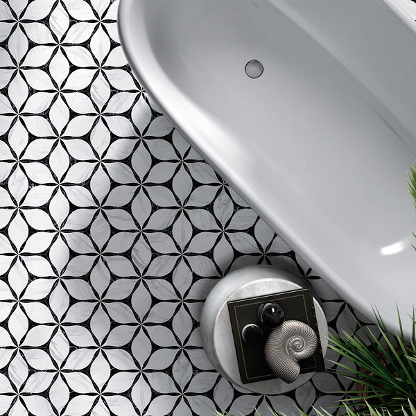 Corola Hexagon 7.7 in. x 8.9 in. Matte Porcelain Floor and Wall Tile