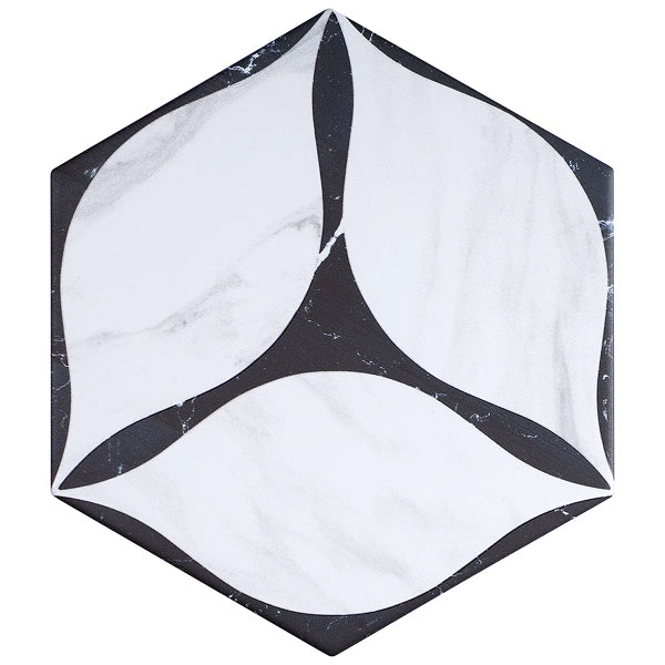 Corola Hexagon 7.7 in. x 8.9 in. Matte Porcelain Floor and Wall Tile