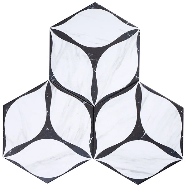 Corola Hexagon 7.7 in. x 8.9 in. Matte Porcelain Floor and Wall Tile