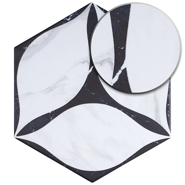 Corola Hexagon 7.7 in. x 8.9 in. Matte Porcelain Floor and Wall Tile