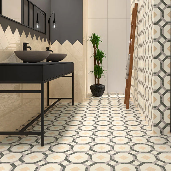 DaVinci 7.9" x 7.9" Porcelain Patterned Wall & Floor Tile