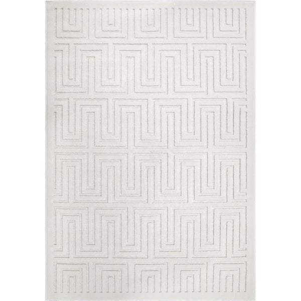 Latitude Run Dovetail Geometric Natural High Low Indoor Outdoor Rug – 7'9" x 10'10"