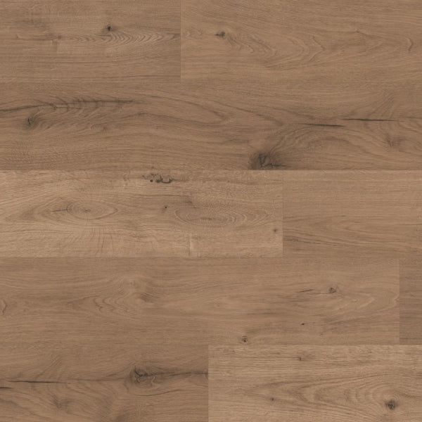 Revêtement de sol stratifié aspect bois brun TrafficMaster Teddy Oak 12 mm x 7,6 po l x 54,45 po L (17,24 pi²/boîte)