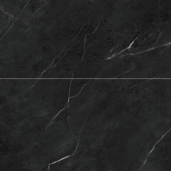 Revêtement de sol rigide en marbre ébène Marblesque de 5,5 mm d'épaisseur x 18,5 po de largeur x 37 po de longueur (19,02 pi²/caisse)