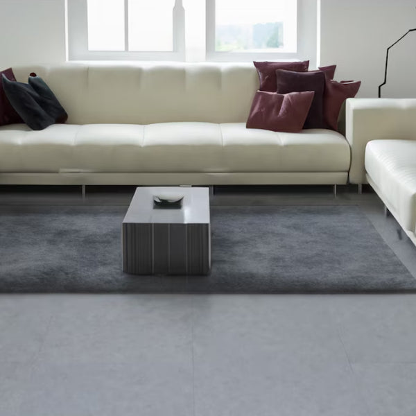 Dundee Deco Falkirk Fermoy II 24-inch x 24-inch Ash Grey Peel and Stick Vinyl Tile Flooring (39 sq.ft./case)