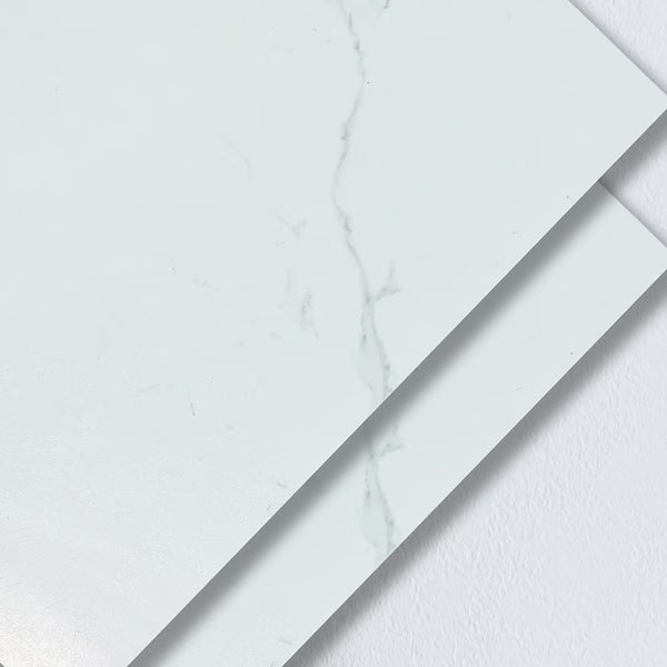 Dundee Deco Falkirk Fermoy II 24in. x 24in. White Peel and Stick Vinyl Tile Flooring (39sq.ft./case)