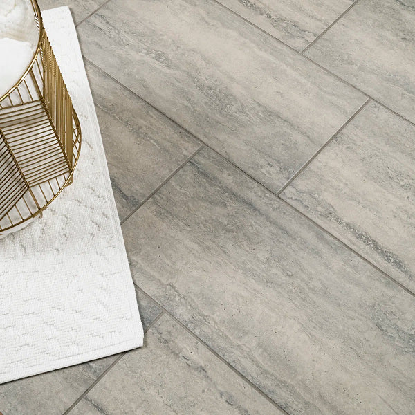 Linden 12 in. x 24 in. Matte Porcelain Travertine Look Floor and Wall Tile