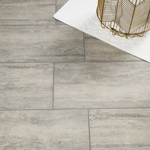 Linden 12 in. x 24 in. Matte Porcelain Travertine Look Floor and Wall Tile