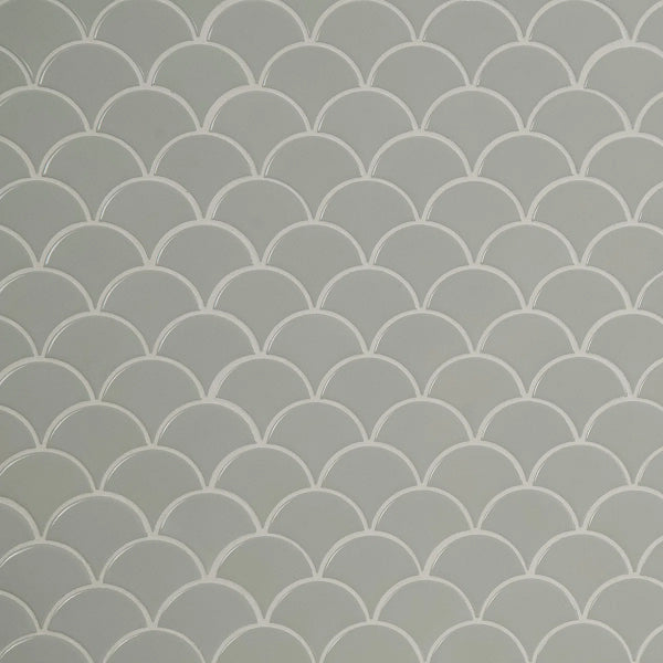 Lume Grey Scale 10 in. x 13 in. Glossy Porcelain Mosaic Floor and Wall Tile