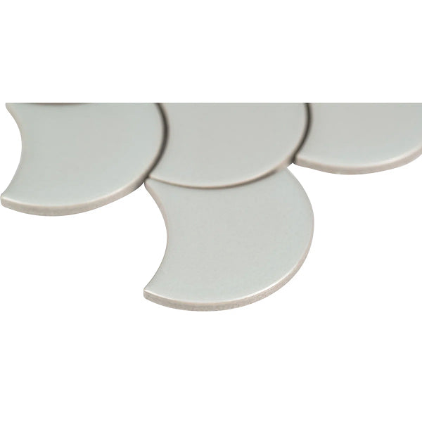 Lume Grey Scale 10 in. x 13 in. Glossy Porcelain Mosaic Floor and Wall Tile