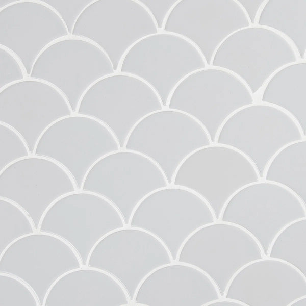 Lume Grey Scale 10 in. x 13 in. Glossy Porcelain Mosaic Floor and Wall Tile