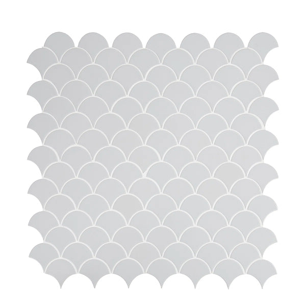 Lume Grey Scale 10 in. x 13 in. Glossy Porcelain Mosaic Floor and Wall Tile
