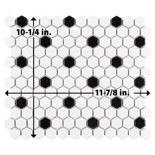 Madison 1" x 1" Porcelain Honeycomb Wall & Floor Tile