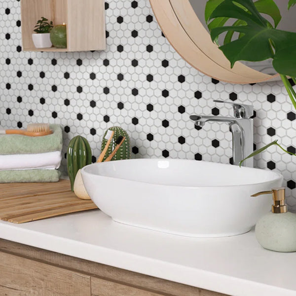 Madison 1" x 1" Porcelain Honeycomb Wall & Floor Tile