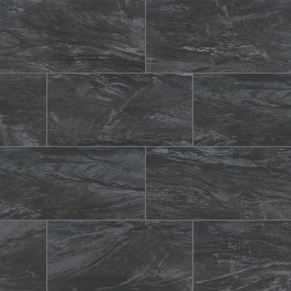 Marnix 12 in. x 24 in. Polished Porcelain Stone Look Floor and Wall Tile