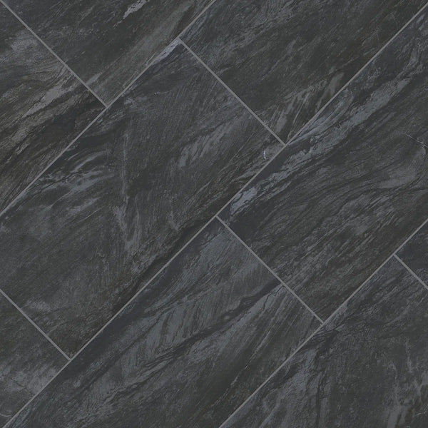 Marnix 12 in. x 24 in. Polished Porcelain Stone Look Floor and Wall Tile