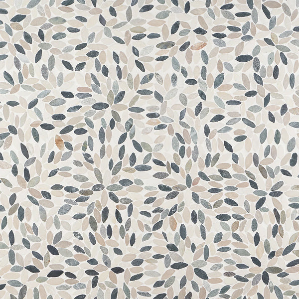 Picturesque Flower 11.81 in. x 11.81 in. Natural Stone Floor and Wall Mosaic Tile (0.97 Sq. Ft. / Each)