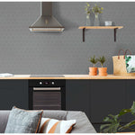 Load image into Gallery viewer, Retro Hexo Lume Grey Hexagon 11 in. x 13 in. Matte Porcelain Mosaic Floor and Wall Tile