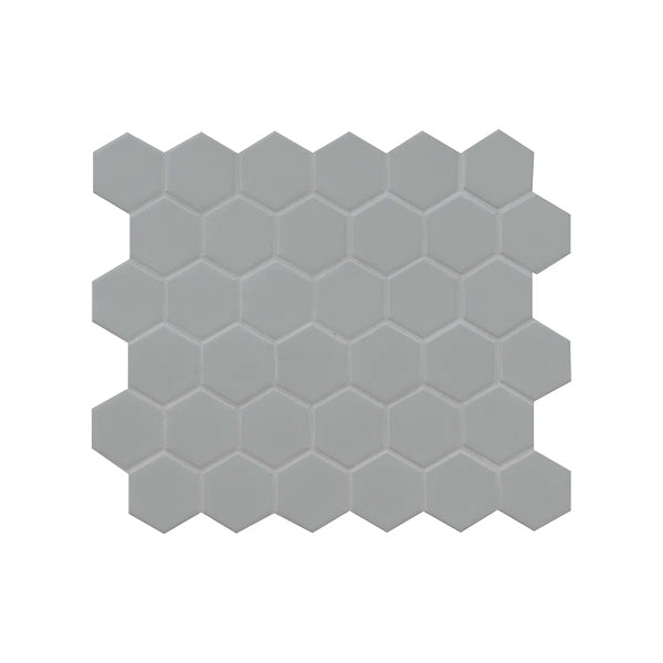 Retro Hexo Lume Grey Hexagon 11 in. x 13 in. Matte Porcelain Mosaic Floor and Wall Tile