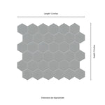 Load image into Gallery viewer, Retro Hexo Lume Grey Hexagon 11 in. x 13 in. Matte Porcelain Mosaic Floor and Wall Tile