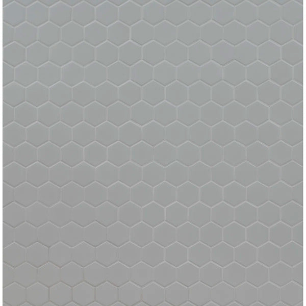 Retro Hexo Lume Grey Hexagon 11 in. x 13 in. Matte Porcelain Mosaic Floor and Wall Tile