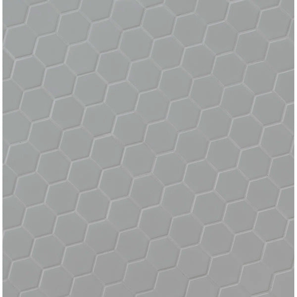 Retro Hexo Lume Grey Hexagon 11 in. x 13 in. Matte Porcelain Mosaic Floor and Wall Tile
