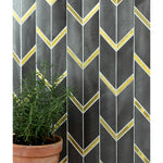 Load image into Gallery viewer, Twilight Aluminium Chevron Mosaic Tile