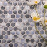 Charger l'image dans la visionneuse de galerie, Value Series 0.8" x 0.8" Porcelain Penny Round Mosaic Wall &amp; Floor Tile