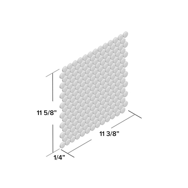 Value Series 0.8" x 0.8" Porcelain Penny Round Mosaic Wall & Floor Tile