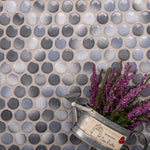 Charger l'image dans la visionneuse de galerie, Value Series 0.8" x 0.8" Porcelain Penny Round Mosaic Wall &amp; Floor Tile