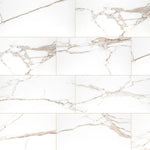 Charger l'image dans la visionneuse de galerie, Velluto 12" x 24" Matte Porcelain Marble Look Floor and Wall Tile