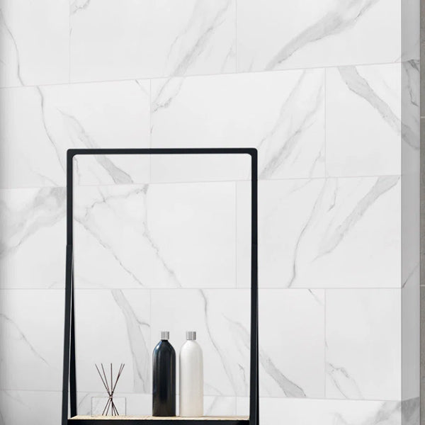 Velluto 12" x 24" Matte Porcelain Marble Look Floor and Wall Tile