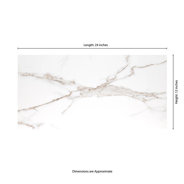 Velluto 12" x 24" Matte Porcelain Marble Look Floor and Wall Tile