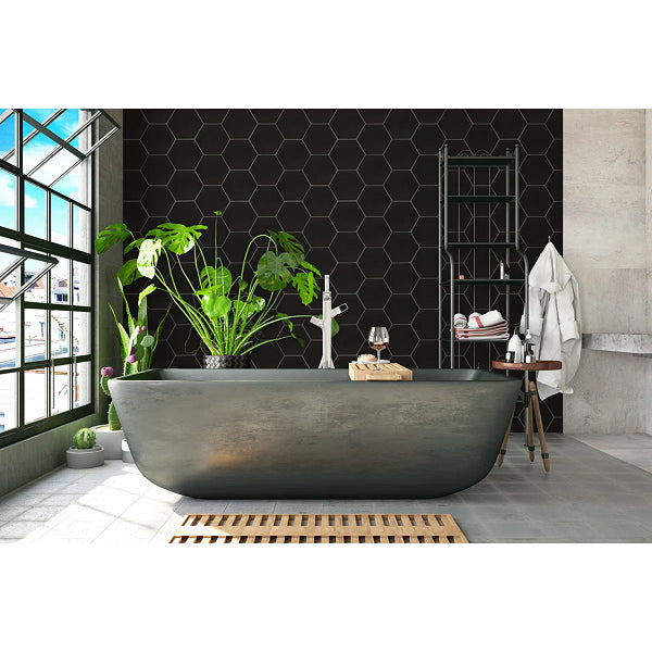 Voyage 9 in. x 10 in. Matte Porcelain Hexagon Floor and Wall Tile