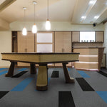 Charger l&#39;image dans la visionneuse de galerie, Planches de carreaux de moquette auto-adhésifs de qualité supérieure Foss Floors, bleu océan, 9 po x 36 po (16 carreaux / 36 pi²)
