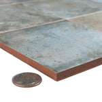 Load image into Gallery viewer, Merola Tile SAMPLE Kings Etna Encaustic Blue 13-1/8 inch x 13-1/8 inch Ceramic Floor and Wall Tile
