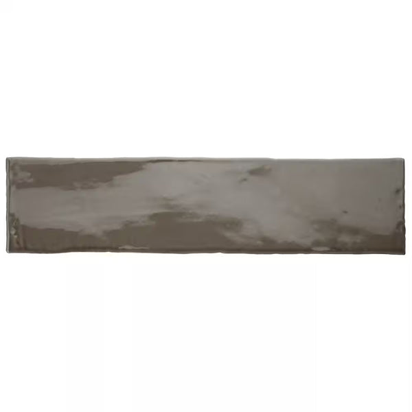 Merola Tile Chester Grafito Ceramic Wall Tile 0.38 inch Thick 3 inch Wide 5.72 sq ft/case Glossy Subway Finish