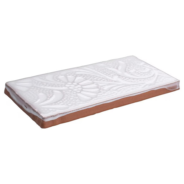 Merola Tile Antic Feelings Milk 3 inch x 6 inch Ceramic Wall Tile – 4 sq.ft./case Glossy Patterned Finish