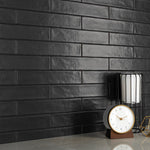 Load image into Gallery viewer, Merola Tile Chester Matte Nero Ceramic Wall Tile 2 inch Width 10 inch Length 13.44 sq ft/case Matte Subway Finish