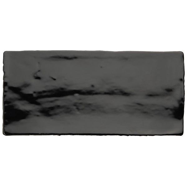 Merola Tile Chester Nero 3 inch x 6 inch Ceramic Wall Tile – 5.72 sq. ft. per Case, Glossy Smooth Finish