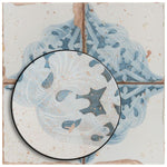 Load image into Gallery viewer, Merola Tile Artisan Azul Decor 13 inch x 13 inch Ceramic Floor and Wall Tile 12.2 sq. ft./case – Patterned Low Sheen Finish