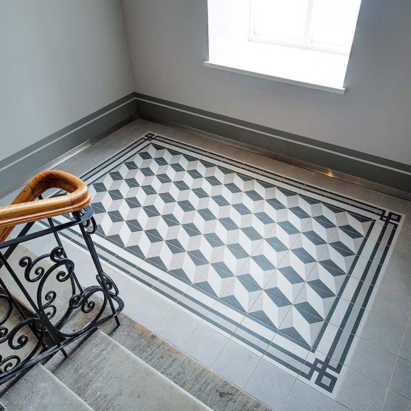 Merola Tile Twenties Diamond 7.75 inch x 7.75 inch Ceramic Floor and Wall Tile 11.11 sq ft/case – Geometric Matte Finish