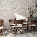 Load image into Gallery viewer, Merola Tile Ordino White Porcelain Tile 0.34 inch Thick 3.25 inch x 17.5 inch 9.6 sq. ft./Case Textured Stone Look Wall Tile