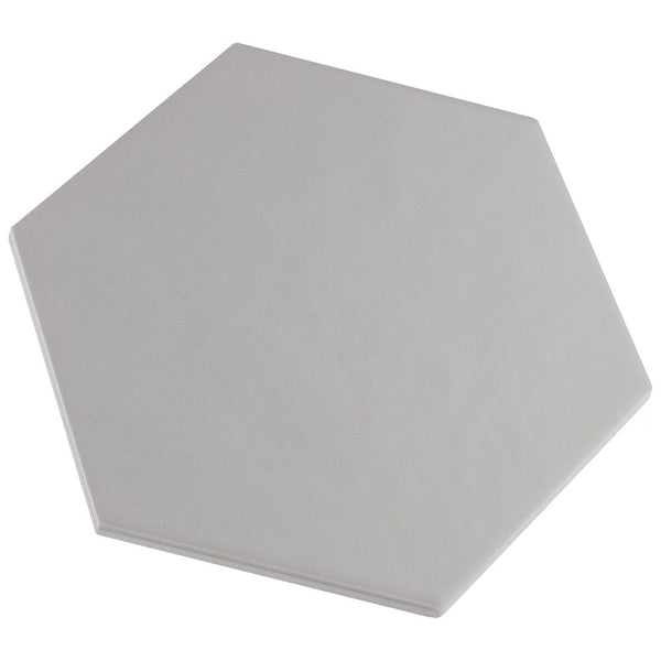 Merola Tile Hexatile Matte Gris Porcelain Tile 0.37 inch Thick 7 inch x 8 inch 7.67 sq ft/case Matte Hexagon